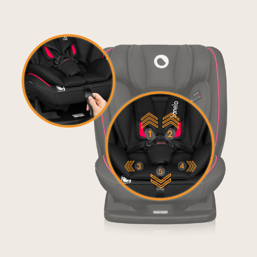 lionelo Aart i-Size Black Carbon Red — Kindersitz